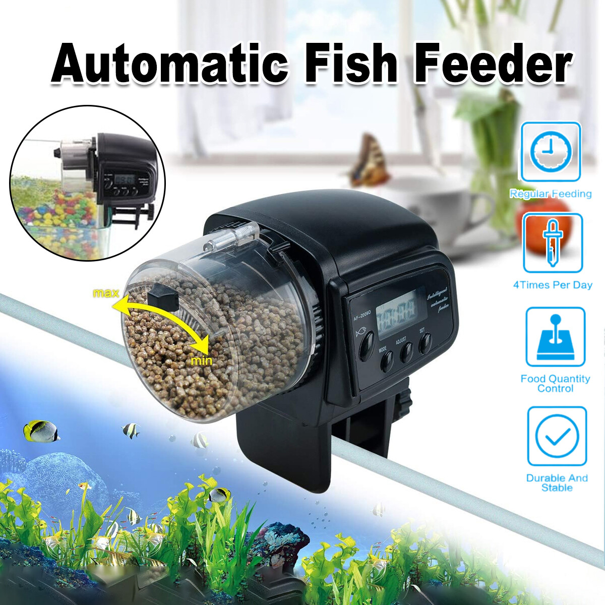 Aquarium Fish Auto Feeder - Smart Electric Automatic Fish Feeder Aquarium