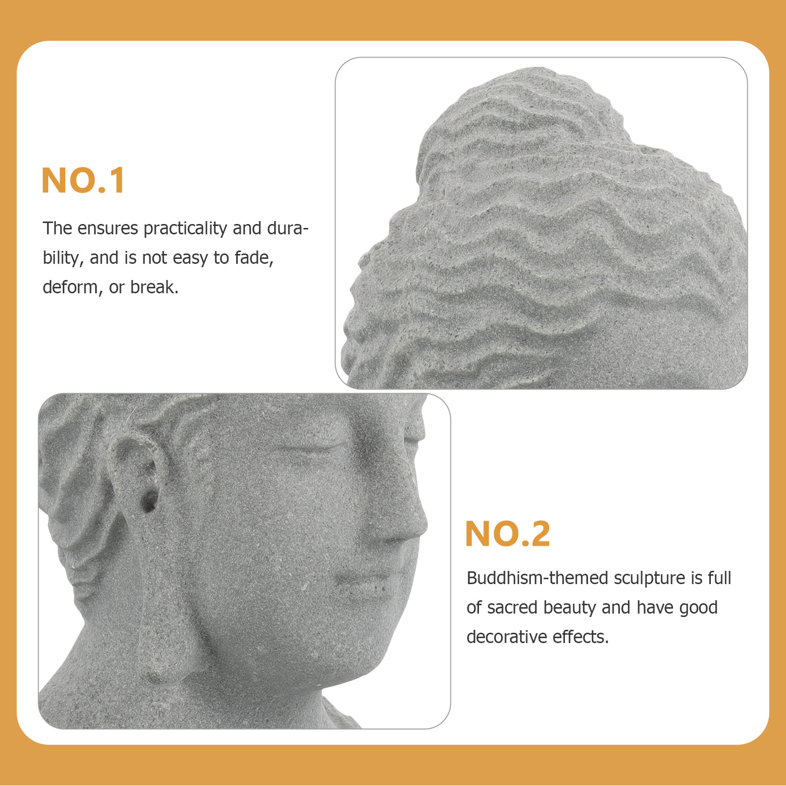 Aquarium Fish In - Meditating Buddha Head Statue for Fish