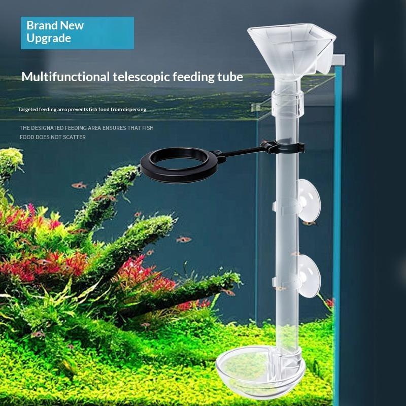 Aquarium Fish Vitamin - Telescopic Fish Tank Feeding Tube Adjustable