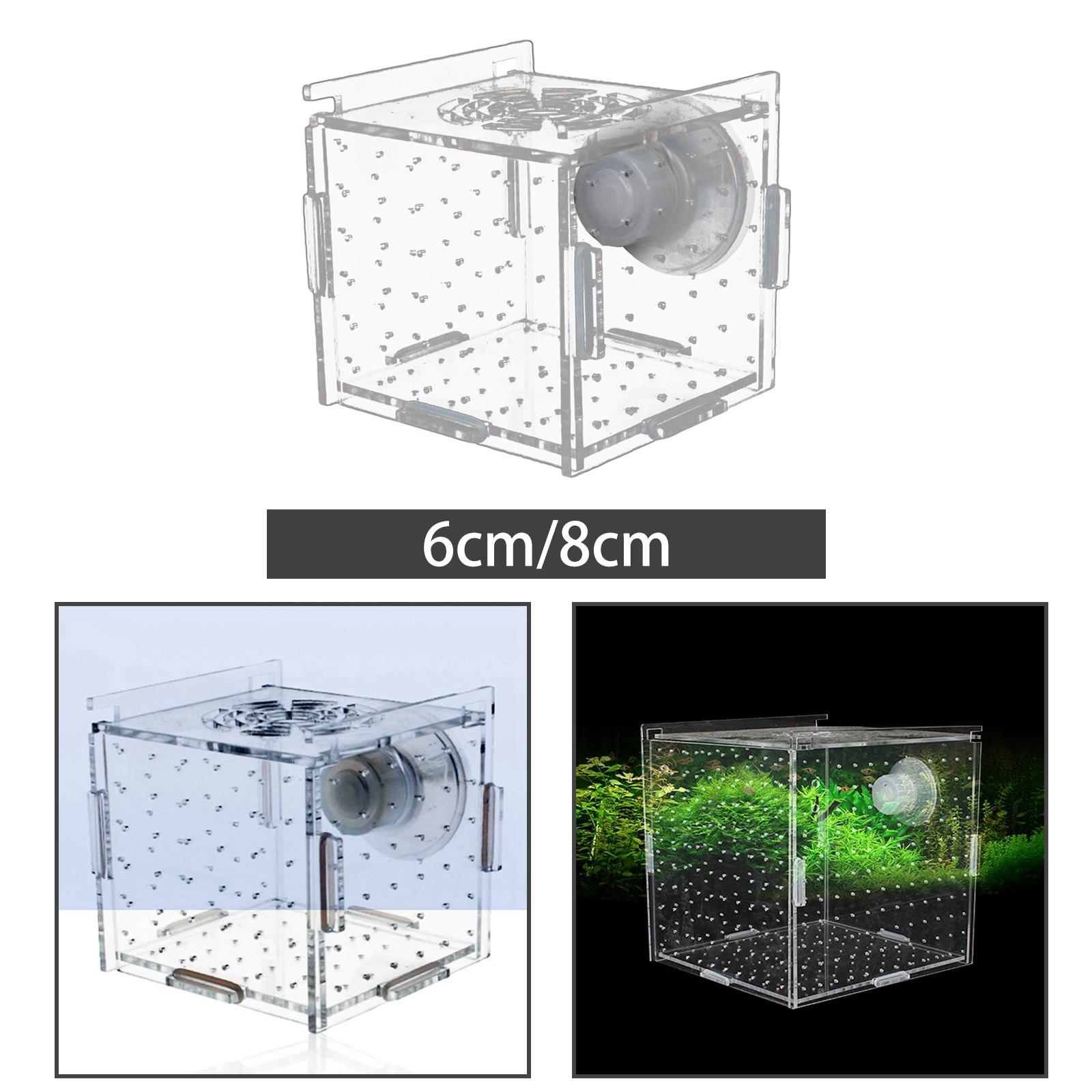 Aquarium Fish Jar - Fish Breeder Box Clear Durable Suction