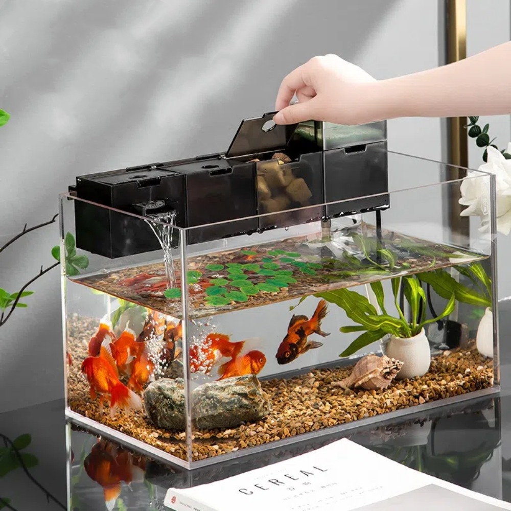Aquarium Fish Jar - Three-in-one External Aquarium Filter Plastic Silent