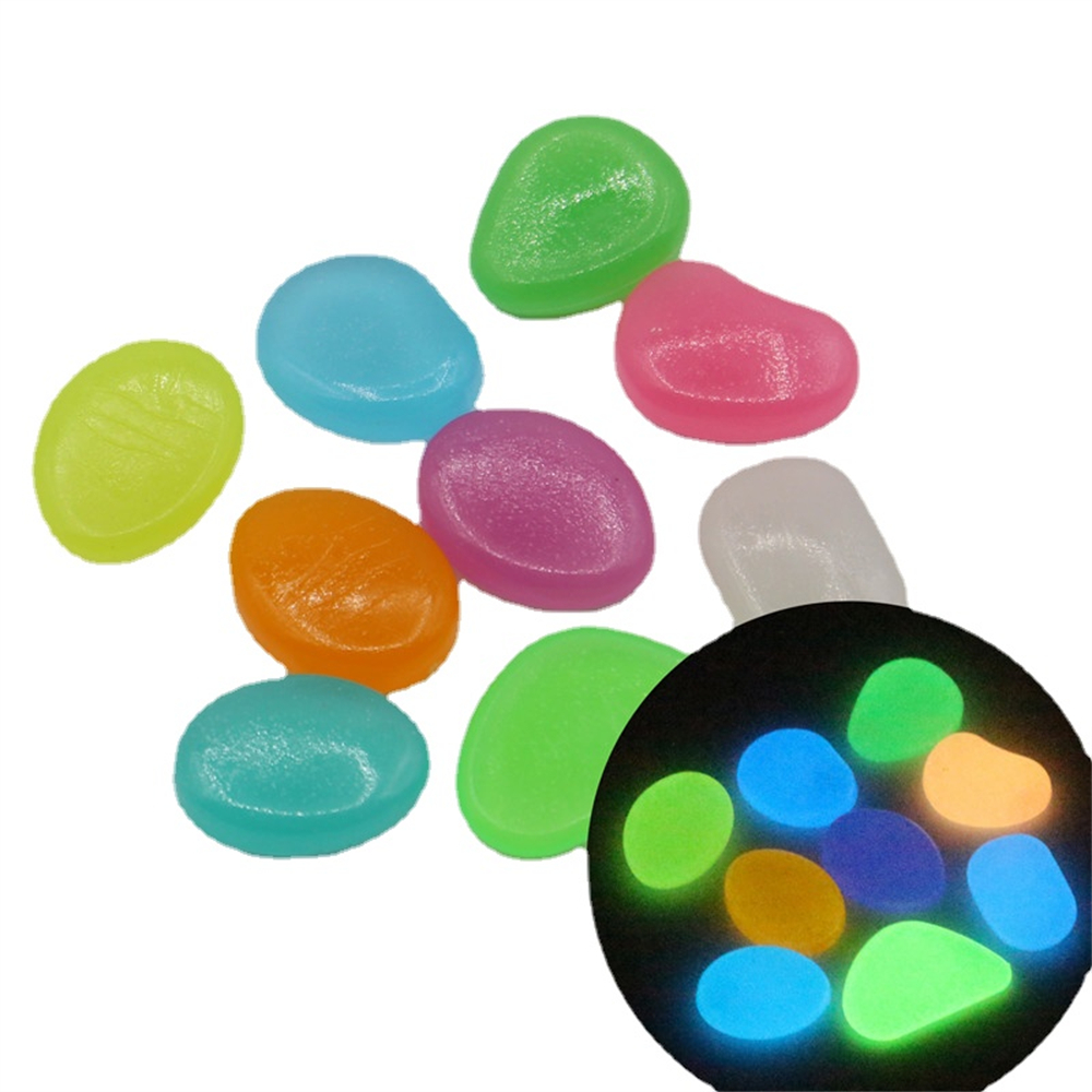 Aquarium Fish Types - 50pcs Luminous Stone Fluorescent Gravel Pebbles