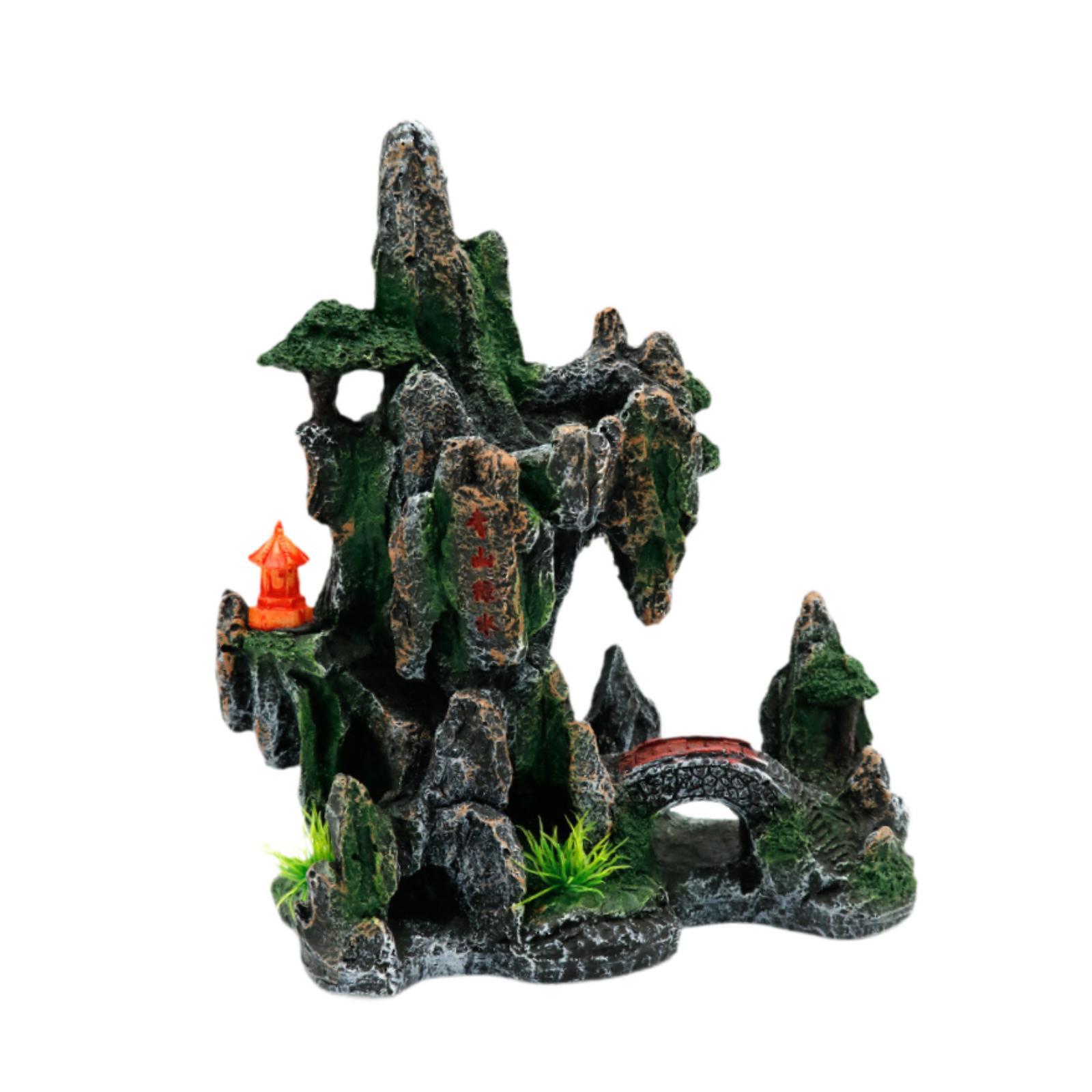 Aquarium Fish Hideout - Aquarium Rockery Hideout Hideaway Multifunctional Resin