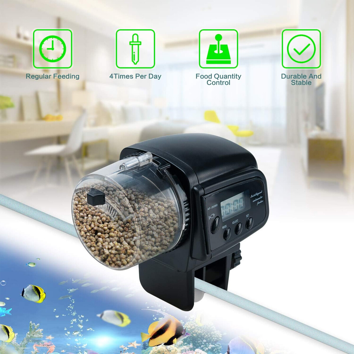 Smart Electric Automatic Fish  - Aquarium Fish Auto Feeder recension och pris
