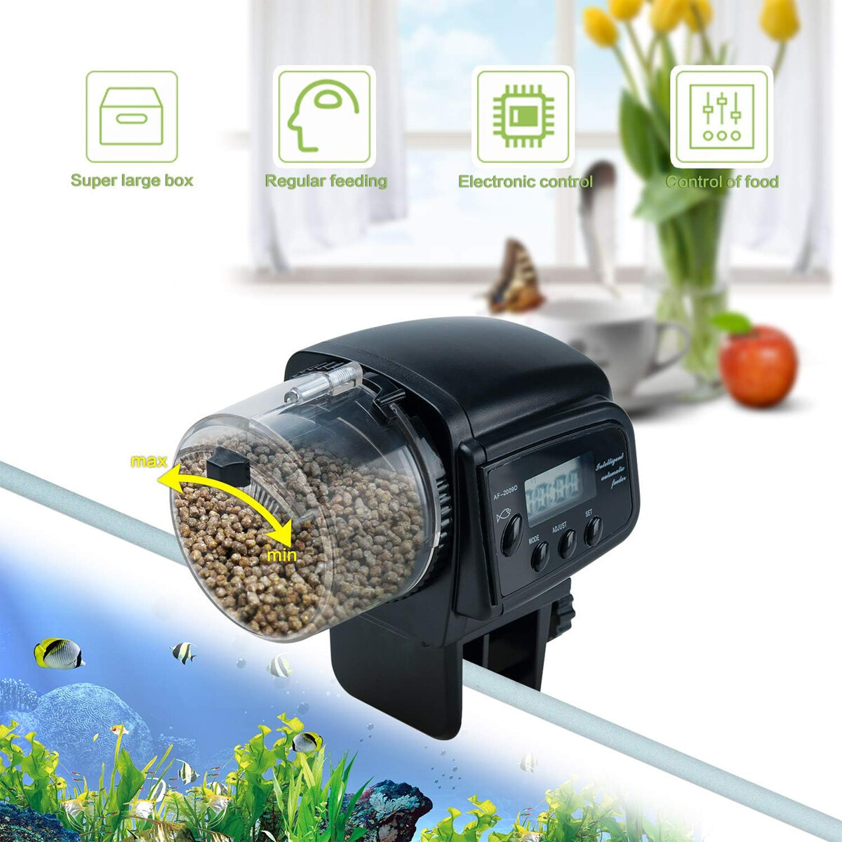 Smart Electric Automatic Fish  - Aquarium Fish Auto Feeder recension och pris