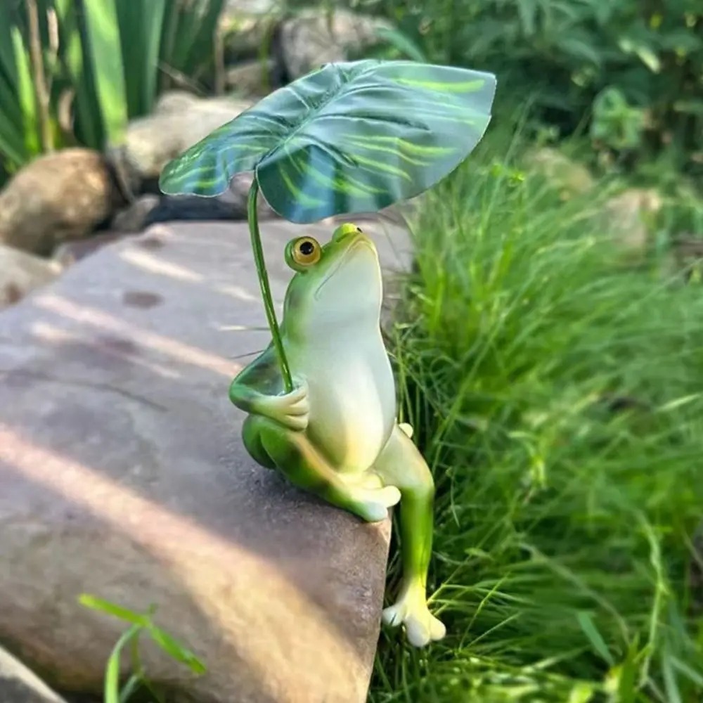 Cartoon Resin Frog Figurine Cr - Aquarium Fish Types recension och pris