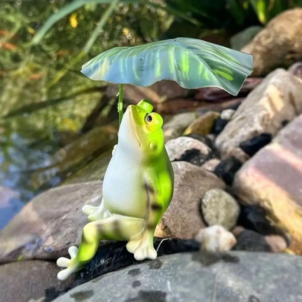 Cartoon Resin Frog Figurine Cr - Aquarium Fish Types recension och pris