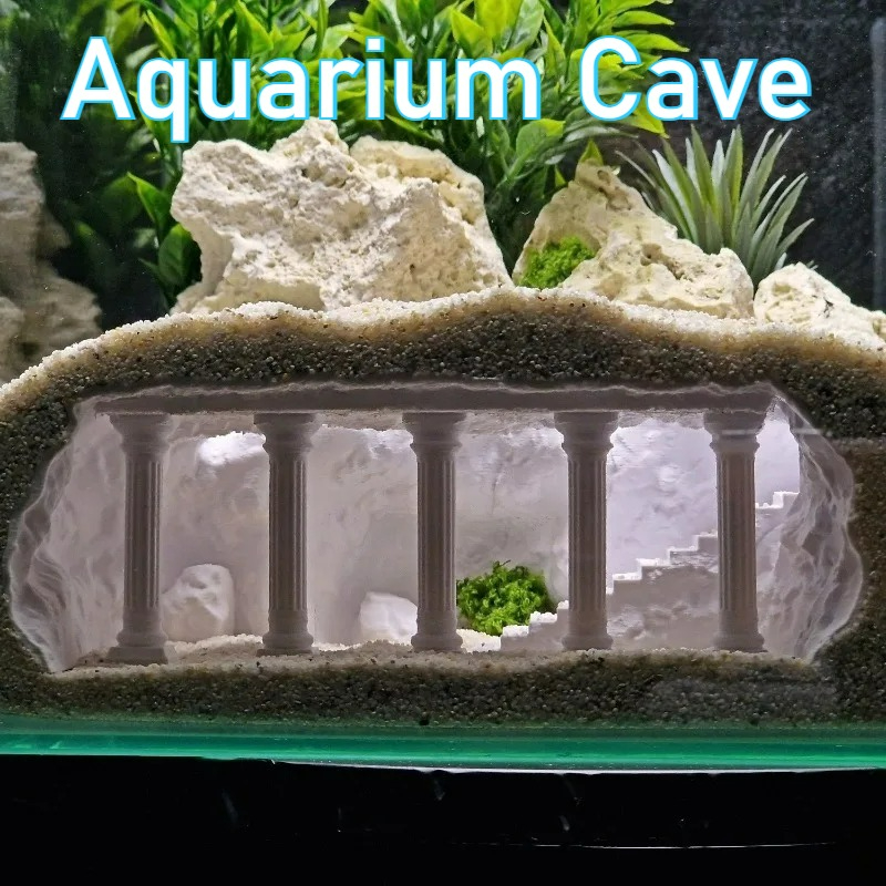 3D Printed Fish Tank Cave, Art - Aquarium Fish Hideout recension och pris