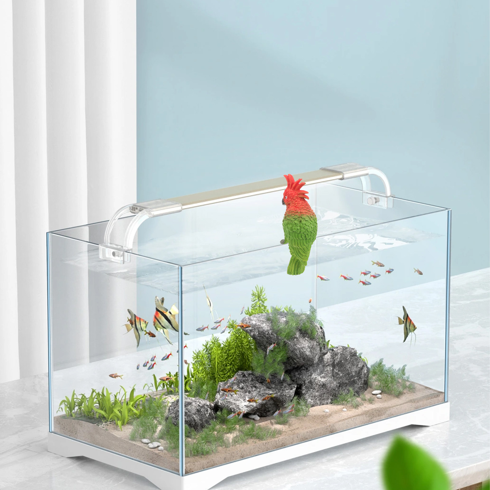 Mini Parrot Aquarium Wall Hang - Aquarium Fish Parrot recension och pris