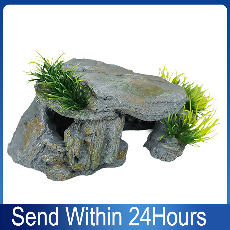 Reptile Rock Hide Cave Natural - Aquarium Fish Hideout recension och pris