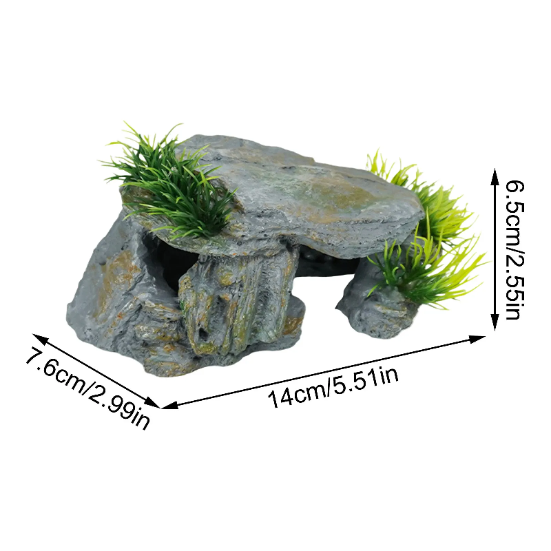 Reptile Rock Hide Cave Natural - Aquarium Fish Hideout recension och pris